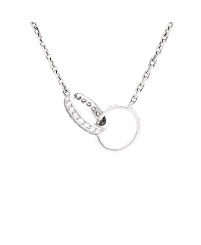 Pre-owned Pre-owned Cartier  Cartier Love Interlocking Necklace 18k White Gold And Diamonds