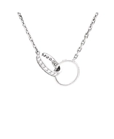 Pre-owned Pre-owned Cartier  Cartier Love Interlocking Necklace 18k White Gold And Diamonds
