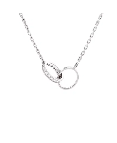 Pre-owned Pre-owned Cartier  Cartier Love Interlocking Necklace 18k White Gold And Diamonds, 17"