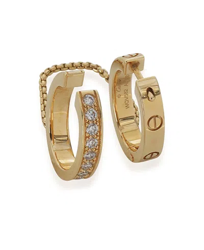 Pre-owned Pre-owned Cartier  Cartier Love Single Multi-wear 18k Yellow Gold Earrings