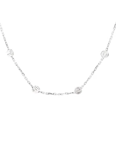 Pre-owned Pre-owned Cartier  Cartier Love Station Necklace 18k White Gold