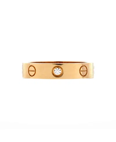 Pre-owned Pre-owned Cartier  Cartier Love Wedding Band 1 Diamond Ring 18k Gold With Diamond