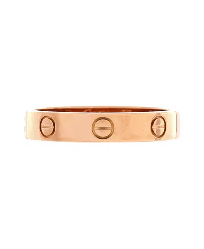 Pre-owned Pre-owned Cartier  Cartier Love Wedding Band 1 Diamond Ring 18k Rose Gold With Diamond