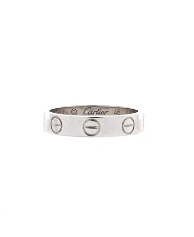 Pre-owned Pre-owned Cartier  Cartier Love Wedding Band Ring 18k White Gold