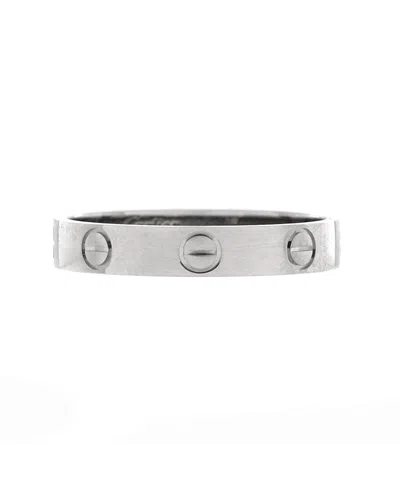 Pre-owned Pre-owned Cartier  Cartier Love Wedding Band Ring Platinum In Silver