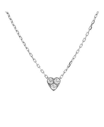 Pre-owned Pre-owned Cartier  Cartier Mini Etincelle De Cartier Heart Pendant Necklace 18k White Gold With Diamonds