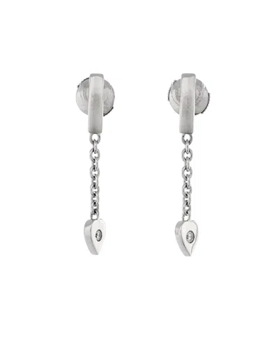 Pre-owned Pre-owned Cartier  Cartier Mon Amour Heart Drop Earrings 18k White Gold With Diamonds