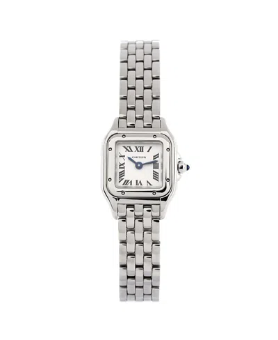 Pre-owned Pre-owned Cartier  Cartier Panthere De Cartier Quartz Watch In Stainless Steel 22mm In Brown