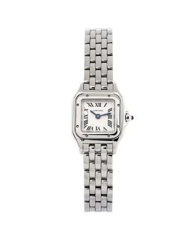Pre-owned Pre-owned Cartier  Cartier Panthere De Cartier Quartz Watch In Stainless Steel 22mm In Brown