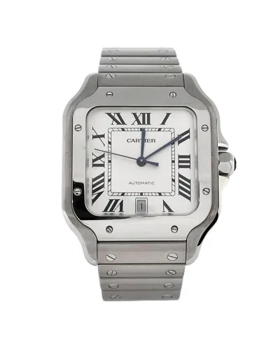 Pre-owned Pre-owned Cartier  Cartier Santos De Cartier Automatic Watch In Stainless Steel 40mm In Brown