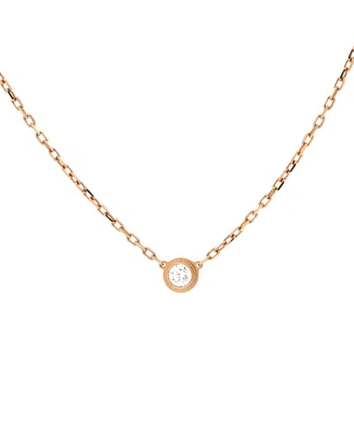 Pre-owned Pre-owned Cartier  Cartier Small Cartier D'amour Pendant Necklace 18k Rose Gold With Diamond