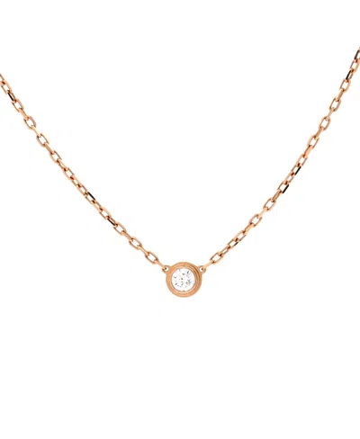 Pre-owned Pre-owned Cartier  Cartier Small Cartier D'amour Pendant Necklace 18k Rose Gold With Diamond