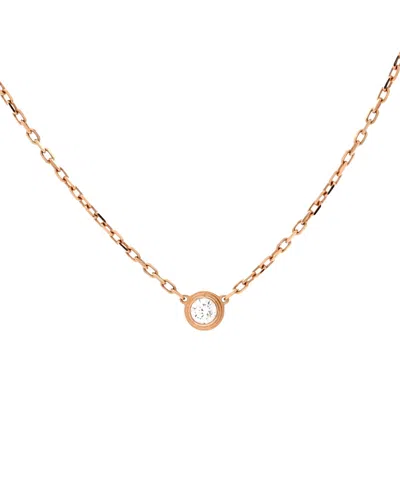 Pre-owned Pre-owned Cartier  Cartier Small Cartier D'amour Pendant Necklace 18k Rose Gold With Diamond