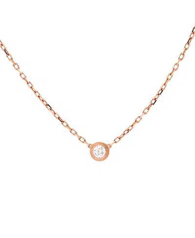 Pre-owned Pre-owned Cartier  Cartier Small Cartier D'amour Pendant Necklace 18k Rose Gold With Diamond