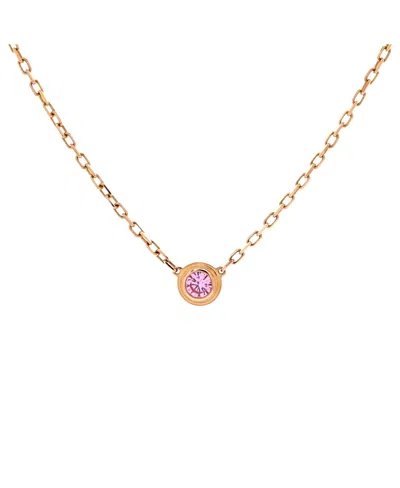 Pre-owned Pre-owned Cartier  Cartier Small Cartier D'amour Pendant Necklace 18k Rose Gold With Pink Sapphire