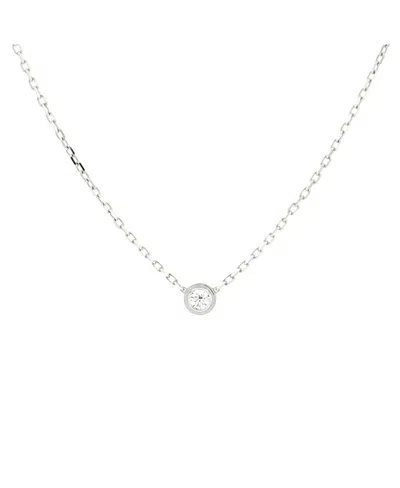 Pre-owned Pre-owned Cartier  Cartier Small Cartier D'amour Pendant Necklace 18k White Gold With Diamond