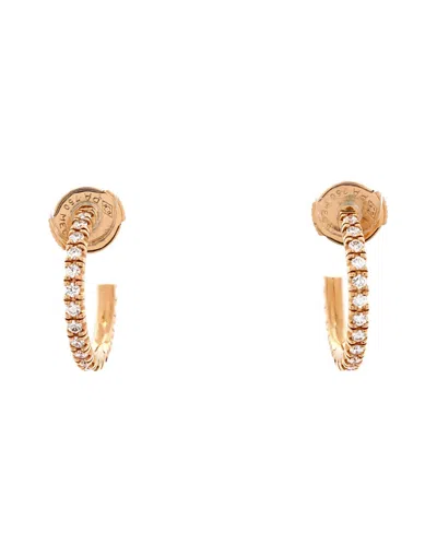 Pre-owned Pre-owned Cartier  Cartier Small Etincelle De Cartier Hoops Earrings 18k Rose Gold And Diamonds
