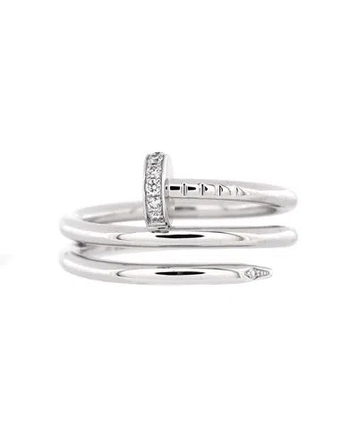 Pre-owned Pre-owned Cartier  Cartier Small Juste Un Clou Double Ring 18k White Gold And Diamonds