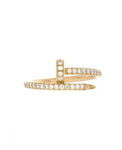 Pre-owned Pre-owned Cartier  Cartier Small Juste Un Clou Paved Ring 18k Gold With Diamonds