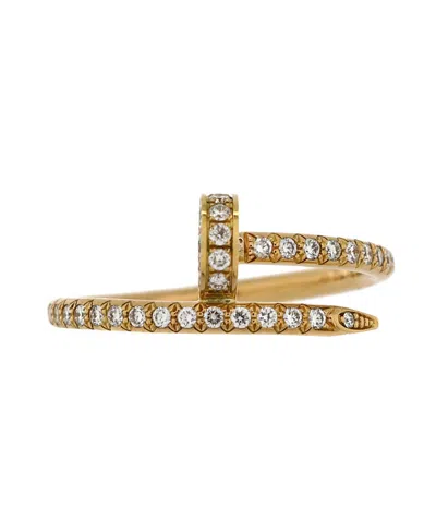 Pre-owned Pre-owned Cartier  Cartier Small Juste Un Clou Paved Ring 18k Gold With Diamonds