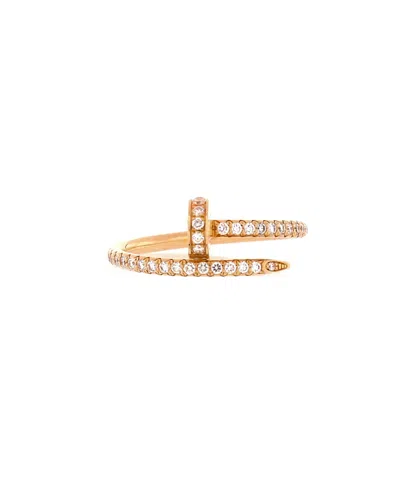 Pre-owned Pre-owned Cartier  Cartier Small Juste Un Clou Paved Ring 18k Gold With Diamonds