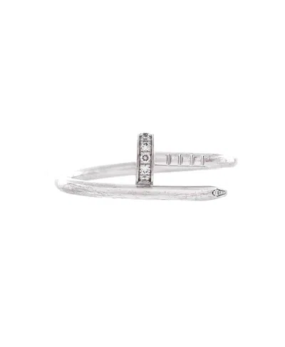 Pre-owned Pre-owned Cartier  Cartier Small Juste Un Clou Ring 18k White Gold And Diamonds