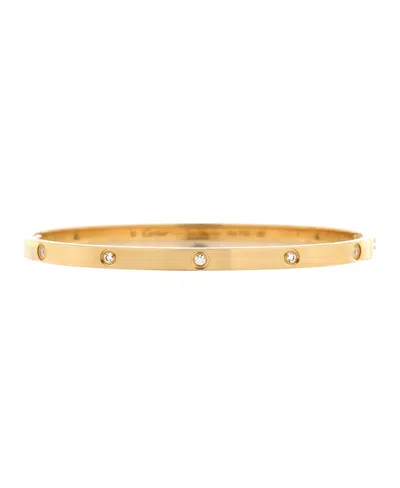 Pre-owned Pre-owned Cartier  Cartier Small Love 10 Diamond Bracelet 18k Gold With Diamonds