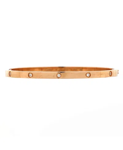 Pre-owned Pre-owned Cartier  Cartier Small Love 10 Diamond Bracelet 18k Rose Gold With Diamonds