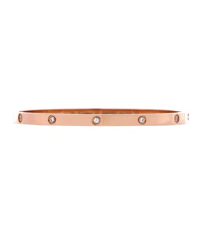 Pre-owned Pre-owned Cartier  Cartier Small Love 10 Diamond Bracelet 18k Rose Gold With Diamonds
