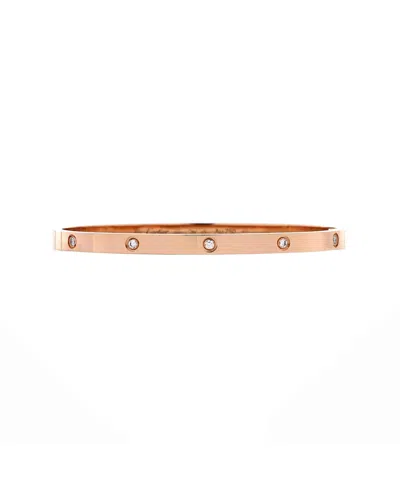 Pre-owned Pre-owned Cartier  Cartier Small Love 10 Diamond Bracelet 18k Rose Gold With Diamonds In Pink