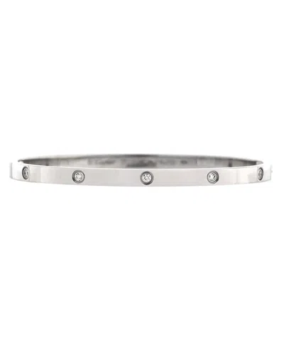 Pre-owned Pre-owned Cartier  Cartier Small Love 10 Diamond Bracelet 18k White Gold With Diamonds