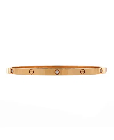 Pre-owned Pre-owned Cartier  Cartier Small Love 6 Diamond Bracelet 18k Rose Gold And Diamonds