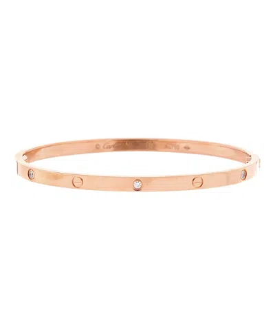 Pre-owned Pre-owned Cartier  Cartier Small Love 6 Diamond Bracelet 18k Rose Gold And Diamonds