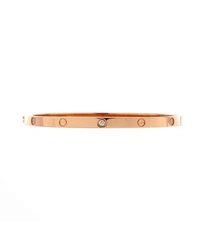 Pre-owned Pre-owned Cartier  Cartier Small Love 6 Diamond Bracelet 18k Rose Gold And Diamonds In Pink