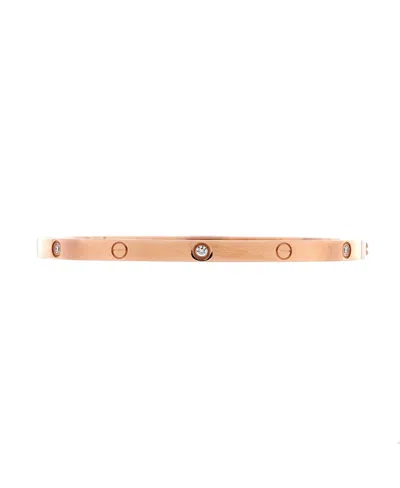 Pre-owned Pre-owned Cartier  Cartier Small Love 6 Diamond Bracelet 18k Rose Gold And Diamonds In Pink