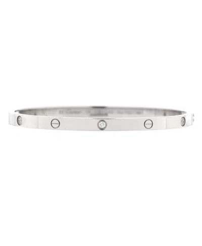Pre-owned Pre-owned Cartier  Cartier Small Love 6 Diamond Bracelet 18k White Gold And Diamonds