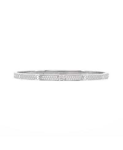 Pre-owned Pre-owned Cartier  Cartier Small Love Bracelet 18k White Gold With Pave Diamonds