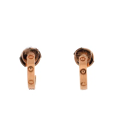 Pre-owned Pre-owned Cartier  Cartier Small Love Hoop Earrings 18k Rose Gold