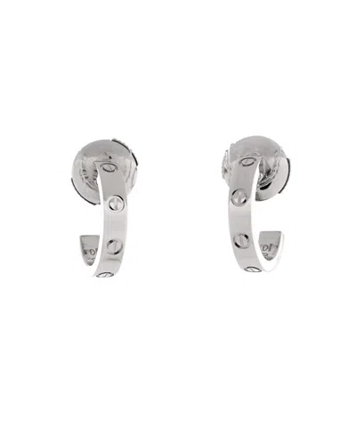 Pre-owned Pre-owned Cartier  Cartier Small Love Hoop Earrings 18k White Gold
