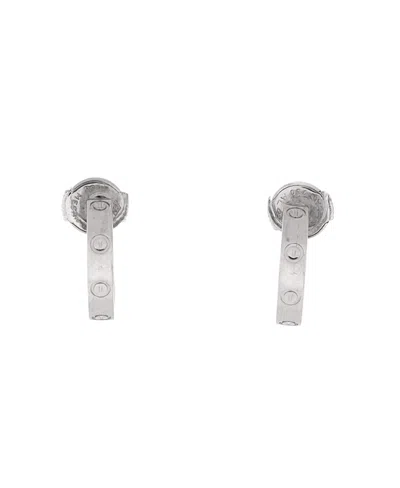Pre-owned Pre-owned Cartier  Cartier Small Love Hoop Earrings 18k White Gold