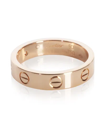 Pre-owned Pre-owned Cartier  Cartier Small Model Love 18k Rose Gold Ring In Pink