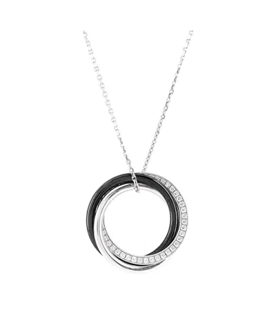 Pre-owned Pre-owned Cartier  Cartier Small Trinity Pendant Necklace 18k White Gold With Diamonds And Ceramic