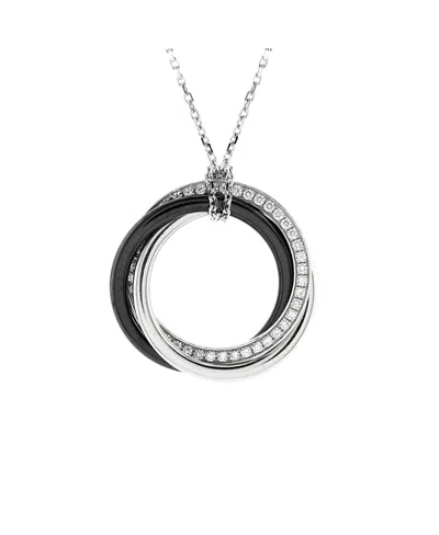 Pre-owned Pre-owned Cartier  Cartier Small Trinity Pendant Necklace 18k White Gold With Diamonds And Ceramic