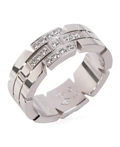 Pre-owned Cartier  Cartier Tank Francaise 18k White Gold Ring In Metallic