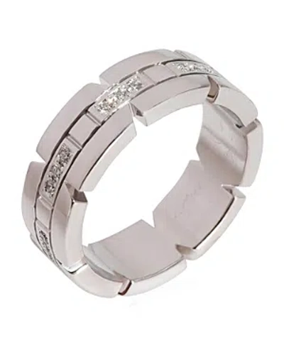 Pre-owned Cartier  Cartier Tank Francaise 18k White Gold Ring In Metallic