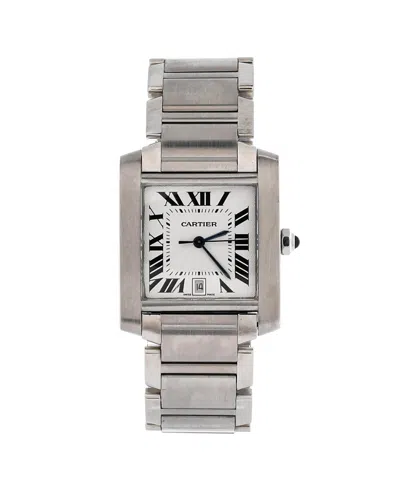 Pre-owned Pre-owned Cartier  Cartier Tank Francaise Automatic Watch In Stainless Steel 28mm In Brown