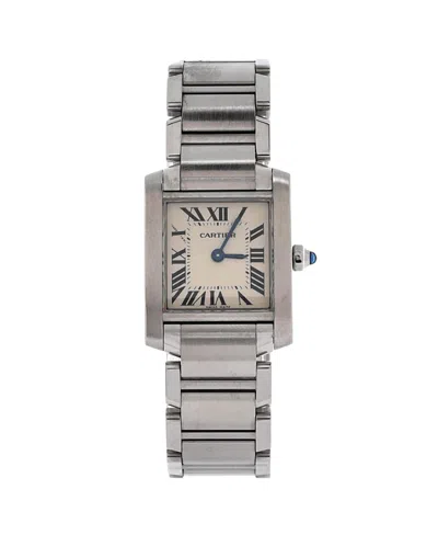 Pre-owned Pre-owned Cartier  Cartier Tank Francaise Quartz Watch In Stainless Steel 20mm In Brown