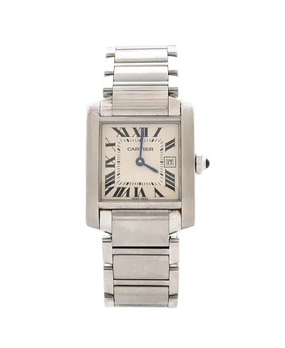 Pre-owned Pre-owned Cartier  Cartier Tank Francaise Quartz Watch In Stainless Steel 25mm
