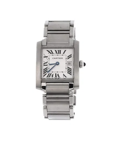 Pre-owned Pre-owned Cartier  Cartier Tank Francaise Quartz Watch In Stainless Steel 25mm In Silver