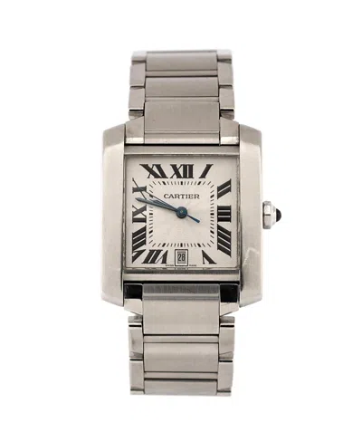 Pre-owned Pre-owned Cartier  Cartier Tank Francaise Quartz Watch In Stainless Steel 25mm In Silver